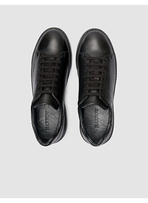 %100 Hakiki Deri Siyah Erkek Spor Ayakkabı - Görsel 5