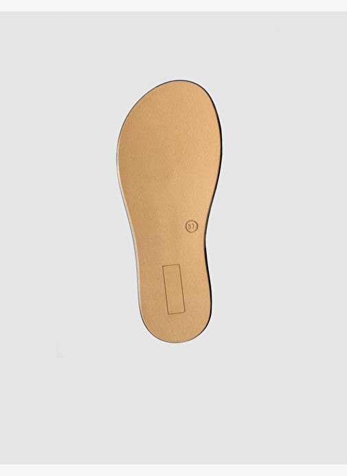 %100 Hakiki Deri Siyah Kadın Sandalet - Görsel 9