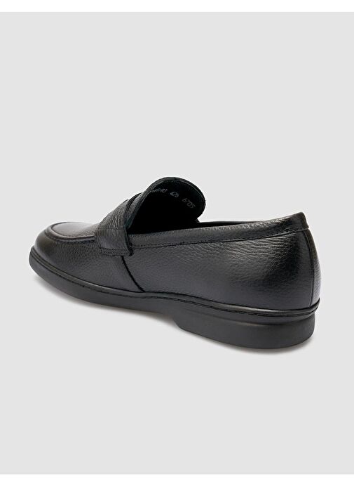 %100 Hakiki Deri Siyah Erkek Loafer - Görsel 6