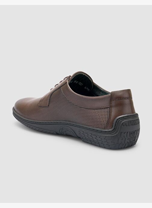 %100 Hakiki Deri Kahverengi Erkek Günlük Ayakkabı - Görsel 6