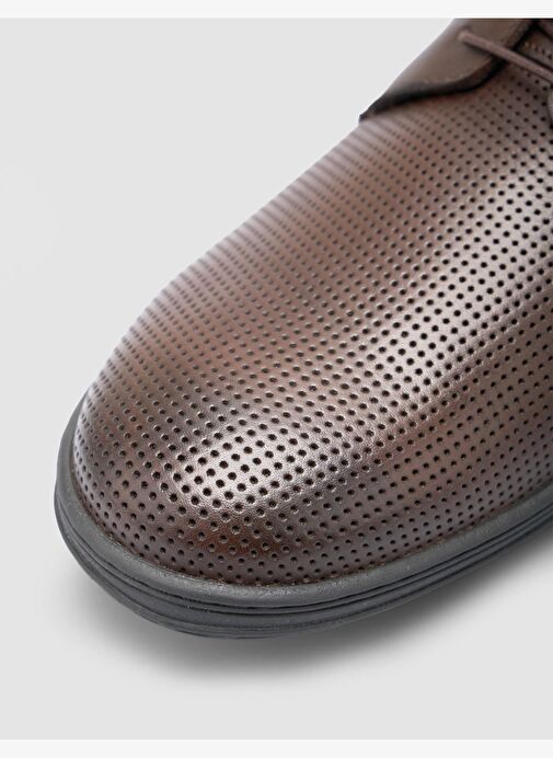 %100 Hakiki Deri Kahverengi Erkek Günlük Ayakkabı - Görsel 8