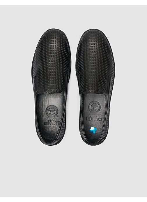 %100 Hakiki Deri Siyah Erkek Loafer - Görsel 5