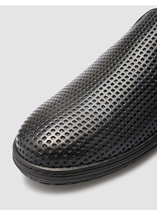%100 Hakiki Deri Siyah Erkek Loafer - Görsel 8