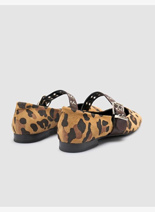 %100 Hakiki Deri Taba Kadın Babet - Görsel 5