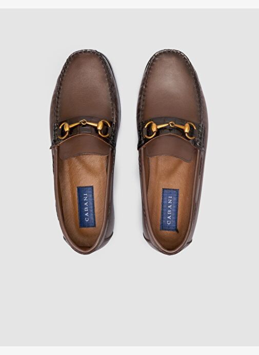 %100 Hakiki Deri Kahverengi Erkek Klasik Ayakkabı - Görsel 5