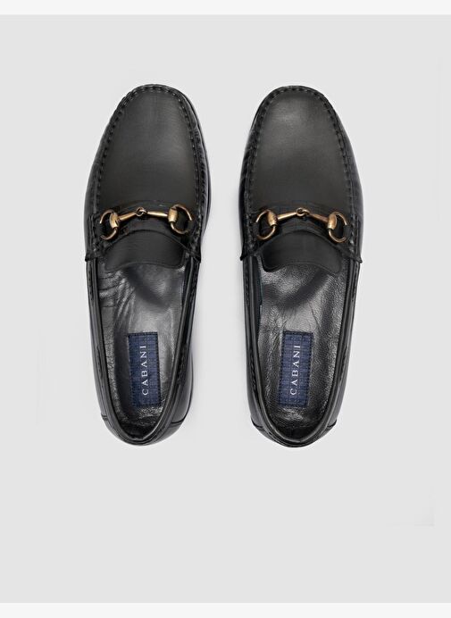 %100 Hakiki Deri Siyah Erkek Loafer - Görsel 5