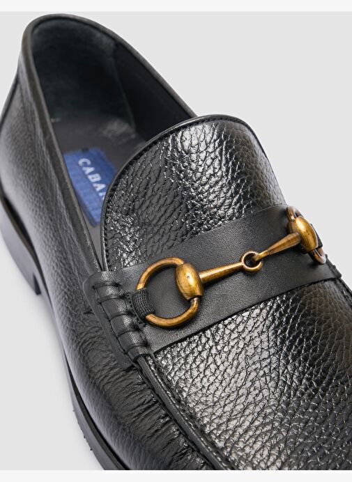 %100 Hakiki Deri Siyah Erkek Klasik Ayakkabı - Görsel 7