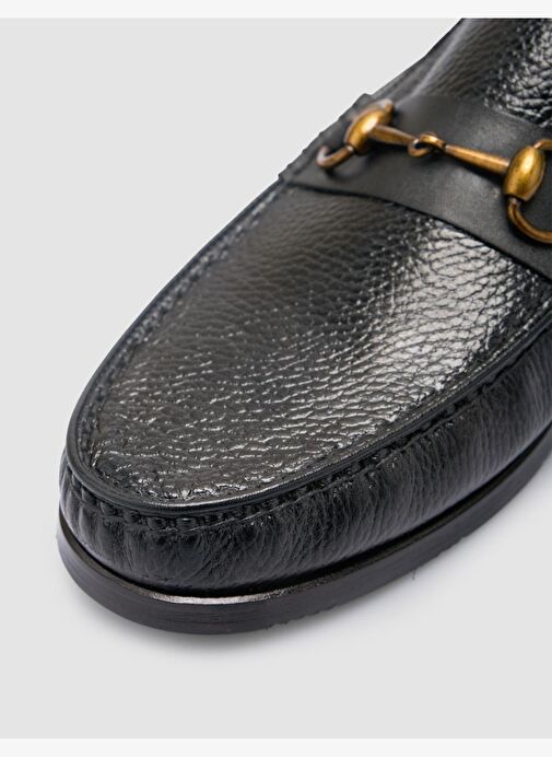 %100 Hakiki Deri Siyah Erkek Klasik Ayakkabı - Görsel 8