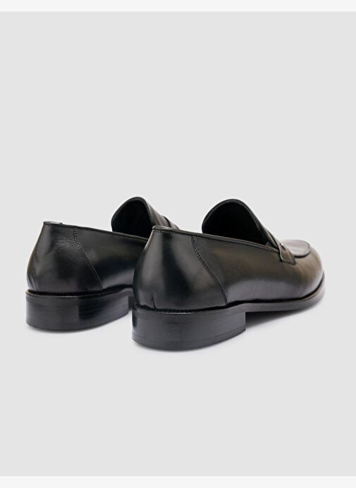 %100 Hakiki Deri Siyah Erkek Klasik Ayakkabı - Görsel 4