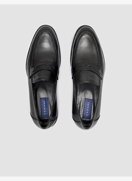 %100 Hakiki Deri Siyah Erkek Klasik Ayakkabı - Görsel 5
