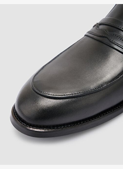 %100 Hakiki Deri Siyah Erkek Klasik Ayakkabı - Görsel 8