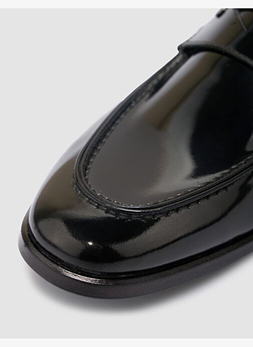 %100 Hakiki Deri Siyah Rugan Erkek Klasik Ayakkabı - Görsel 6