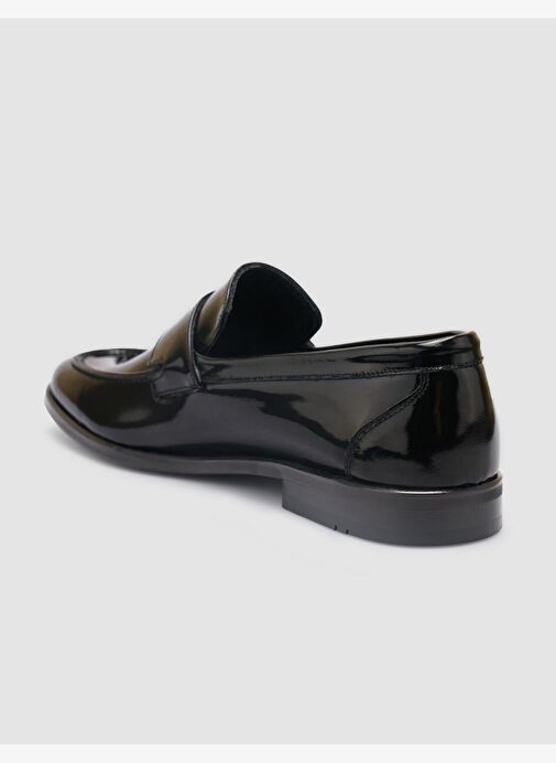 %100 Hakiki Deri Siyah Rugan Erkek Klasik Ayakkabı - Görsel 8