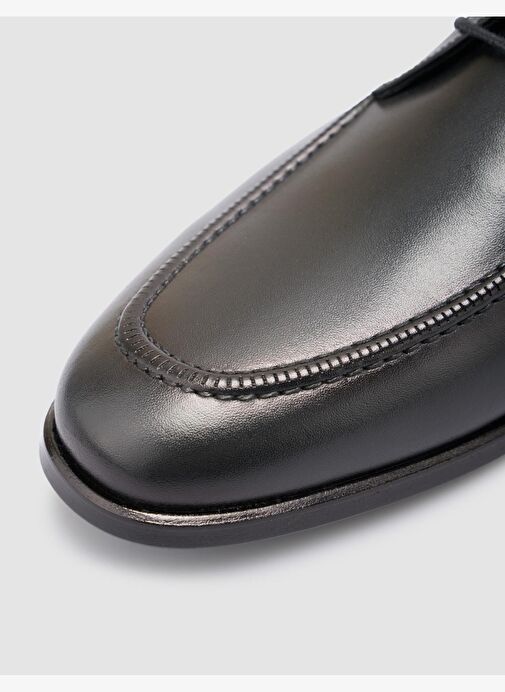 %100 Hakiki Deri Siyah Erkek Klasik Ayakkabı - Görsel 8