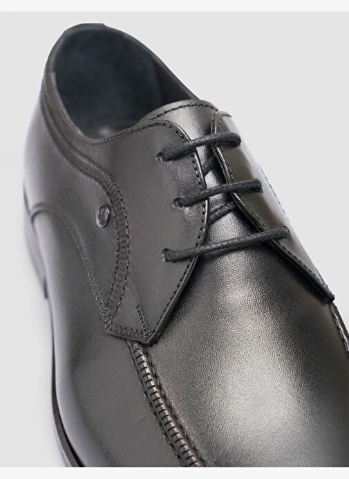 %100 Hakiki Deri Siyah Erkek Klasik Ayakkabı - Görsel 7