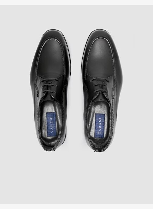 %100 Hakiki Deri Siyah Erkek Klasik Ayakkabı - Görsel 5