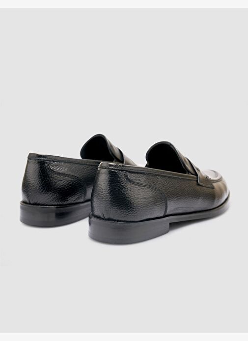 %100 Hakiki Deri Siyah Erkek Klasik Ayakkabı - Görsel 4