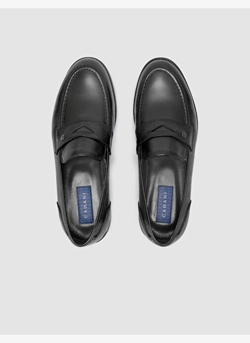 %100 Hakiki Deri Siyah Erkek Klasik Ayakkabı - Görsel 5