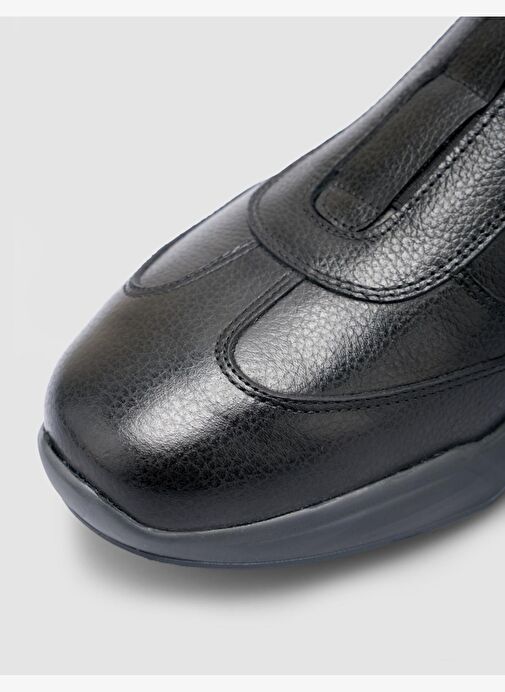 %100 Hakiki Deri Siyah Erkek Spor Ayakkabı - Görsel 8