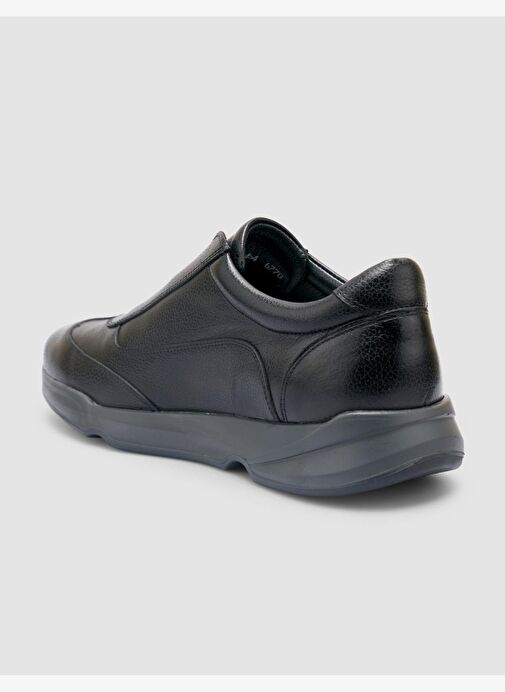 %100 Hakiki Deri Siyah Erkek Spor Ayakkabı - Görsel 6