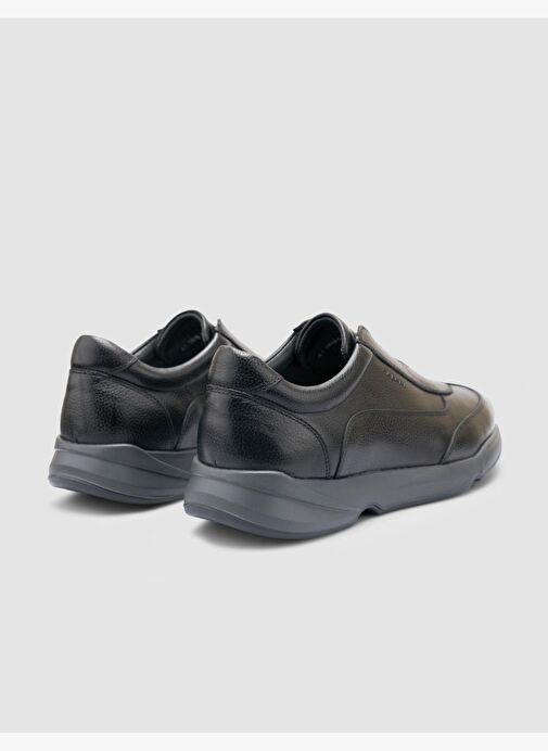 %100 Hakiki Deri Siyah Erkek Spor Ayakkabı - Görsel 4