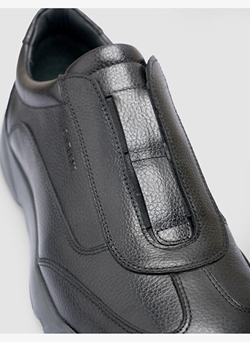 %100 Hakiki Deri Siyah Erkek Spor Ayakkabı - Görsel 7