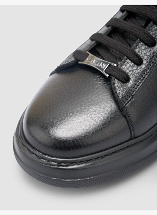 %100 Hakiki Deri Siyah Erkek Spor Ayakkabı - Görsel 8