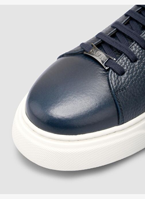 %100 Hakiki Deri Lacivert Erkek Spor Ayakkabı - Görsel 7