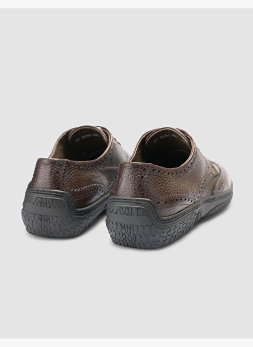 %100 Hakiki Deri Kahverengi Erkek Günlük Ayakkabı - Görsel 4