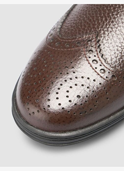 %100 Hakiki Deri Kahverengi Erkek Günlük Ayakkabı - Görsel 8