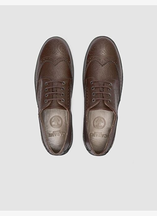 %100 Hakiki Deri Kahverengi Erkek Günlük Ayakkabı - Görsel 5