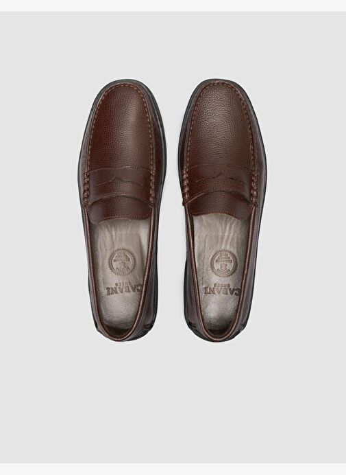 %100 Hakiki Deri Kahverengi Erkek Günlük Ayakkabı - Görsel 5