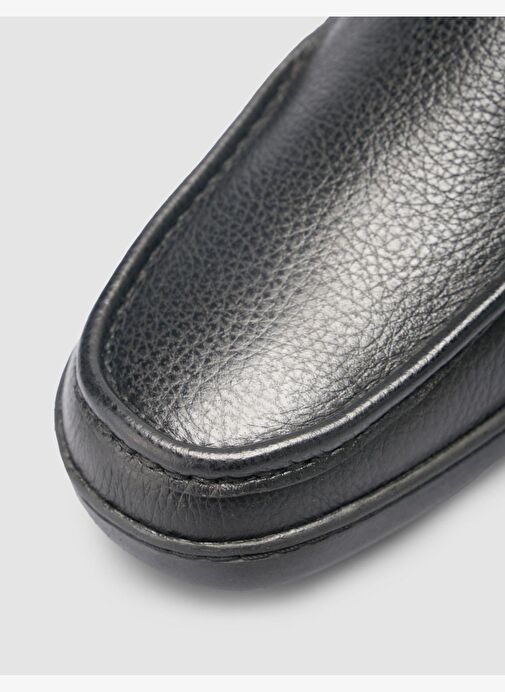 %100 Hakiki Deri Siyah Erkek Günlük Ayakkabı - Görsel 8