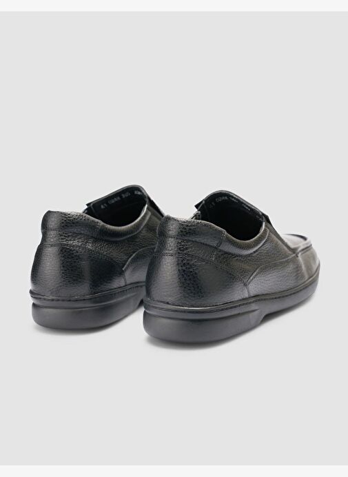 %100 Hakiki Deri Siyah Erkek Günlük Ayakkabı - Görsel 4