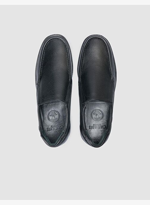 %100 Hakiki Deri Siyah Erkek Günlük Ayakkabı - Görsel 5