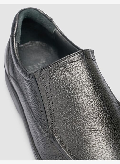 %100 Hakiki Deri Siyah Erkek Günlük Ayakkabı - Görsel 7