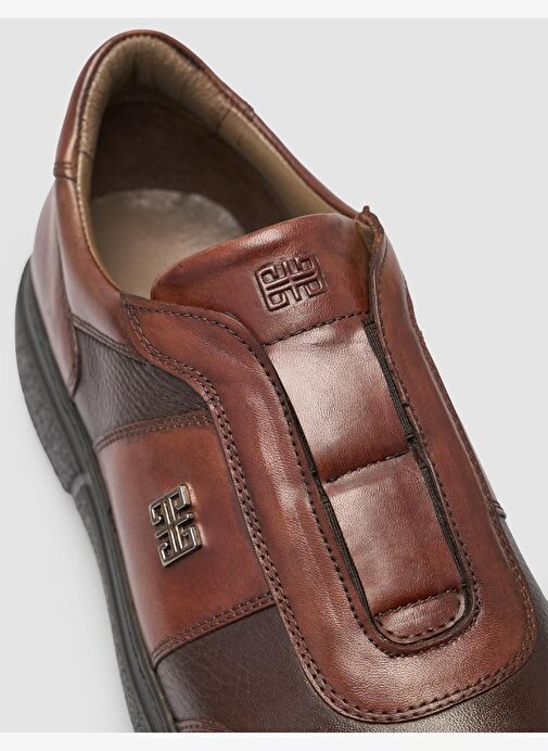 Cabani Hakiki Deri Kahverengi Erkek Spor Ayakkabı - Görsel 7