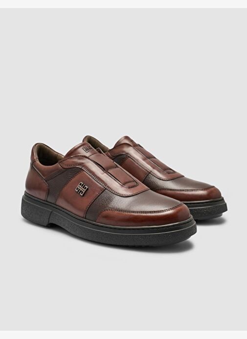 Cabani Hakiki Deri Kahverengi Erkek Spor Ayakkabı - Görsel 3