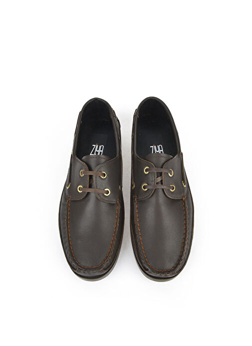 Ziya, Hakiki Deri Erkek Günlük Ayakkabı 151423Z291 Kahve - Görsel 6
