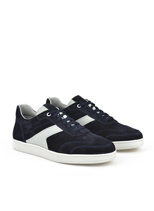 Ziya, Erkek Hakiki Deri Sneaker 151983ZX30 Lacivert - Görsel 7
