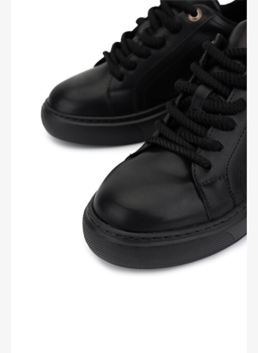 Tamer Tanca Kadın Suni Deri Siyah/Antrasit Sneakers & Spor Ayakkabı - Görsel 4