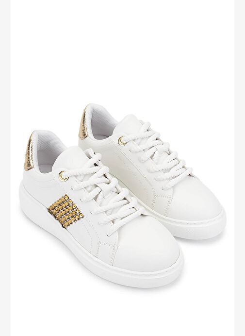 Tamer Tanca Kadın Suni Deri Beyaz Sneakers & Spor Ayakkabı - Görsel 3