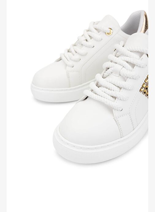 Tamer Tanca Kadın Suni Deri Beyaz Sneakers & Spor Ayakkabı - Görsel 4