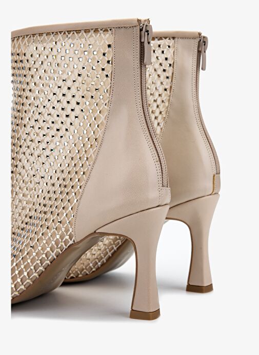 Valmenti Kadın Hakiki Deri Vizon Topuklu Bot - Görsel 5