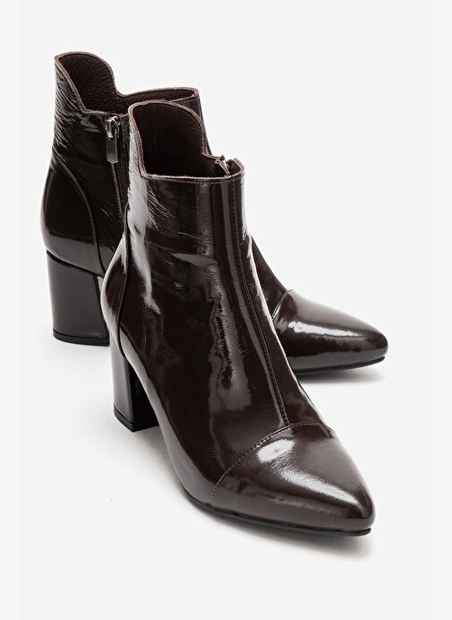 Luvi Shoes Luvi Shoes Belirsiz GAEL Kahverengi Kırışık Rugan Hakiki Deri Kadın Kalın Topuklu Bot Boyner'de! Belirsiz - 2. görsel