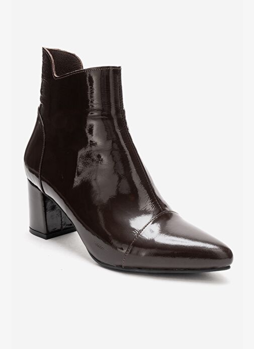 Luvi Shoes Luvi Shoes Belirsiz GAEL Kahverengi Kırışık Rugan Hakiki Deri Kadın Kalın Topuklu Bot Boyner'de! Belirsiz - 6. görsel