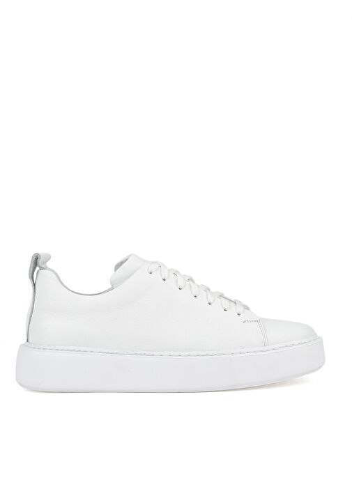 Ziya, Erkek Hakiki Deri Sneaker 1511026Z875Y Beyaz - Görsel 8