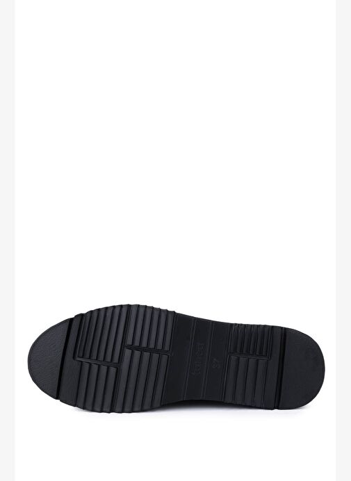 Tamer Tanca Kadın Hakiki Deri Siyah Comfort Ayakkabı - Görsel 5