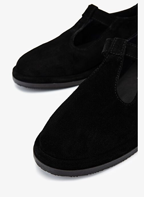 Valmenti Kadın Hakiki Deri Siyah Süet Casual Ayakkabı - Görsel 4