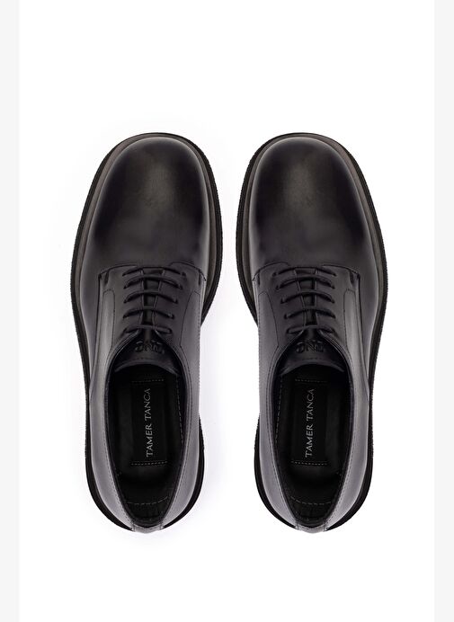 Tamer Tanca Erkek Hakiki Deri Siyah Klasik Ayakkabı - Görsel 6